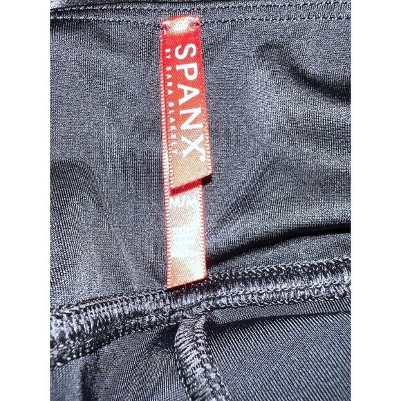 SPANX Womens Faux Leather Wide Waistband Leggings Pants Sz M - Picture 12 of 16